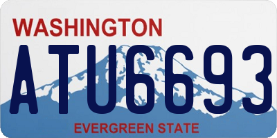 WA license plate ATU6693