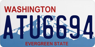 WA license plate ATU6694
