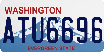 WA license plate ATU6696