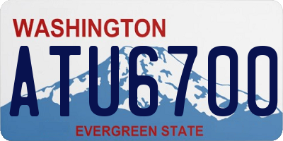 WA license plate ATU6700