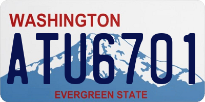 WA license plate ATU6701
