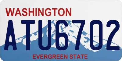WA license plate ATU6702