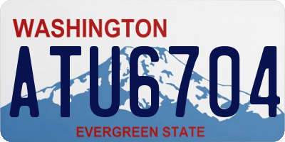 WA license plate ATU6704