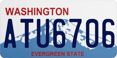 WA license plate ATU6706