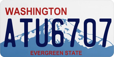 WA license plate ATU6707