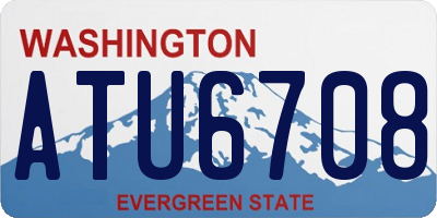 WA license plate ATU6708