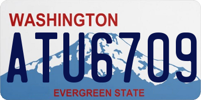 WA license plate ATU6709