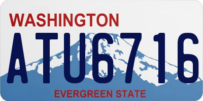 WA license plate ATU6716