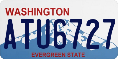 WA license plate ATU6727