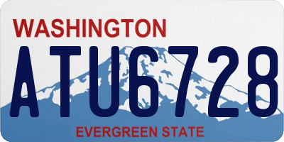 WA license plate ATU6728