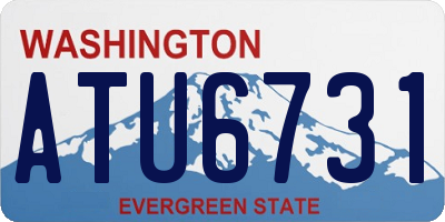 WA license plate ATU6731