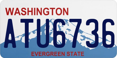 WA license plate ATU6736