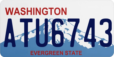 WA license plate ATU6743