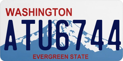WA license plate ATU6744