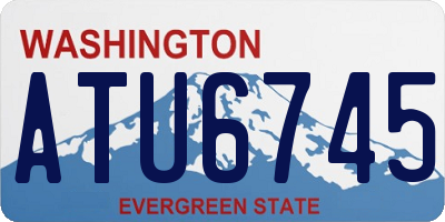 WA license plate ATU6745