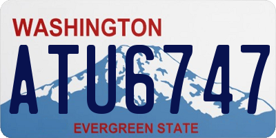 WA license plate ATU6747