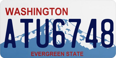 WA license plate ATU6748