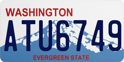 WA license plate ATU6749