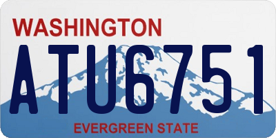 WA license plate ATU6751