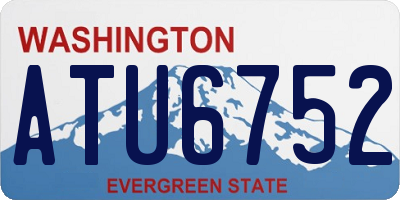 WA license plate ATU6752