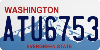 WA license plate ATU6753