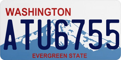 WA license plate ATU6755