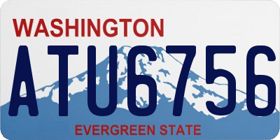 WA license plate ATU6756
