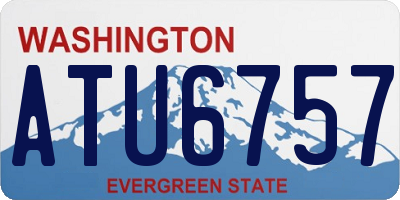 WA license plate ATU6757