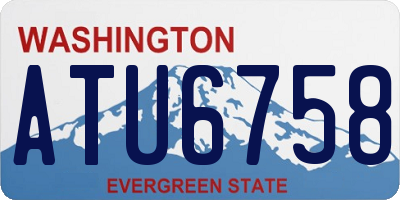 WA license plate ATU6758