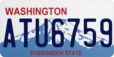 WA license plate ATU6759