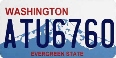 WA license plate ATU6760