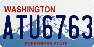 WA license plate ATU6763