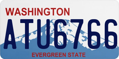 WA license plate ATU6766