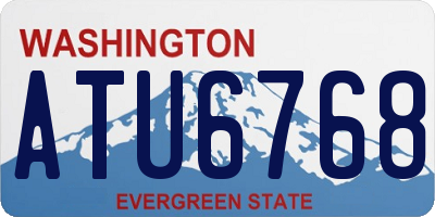 WA license plate ATU6768