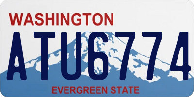 WA license plate ATU6774