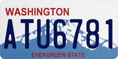 WA license plate ATU6781