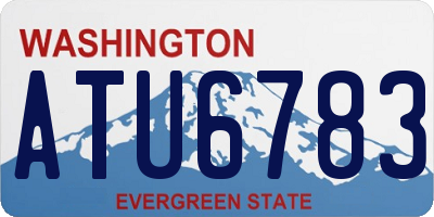 WA license plate ATU6783