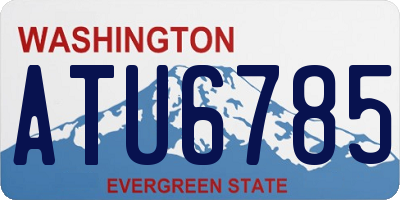 WA license plate ATU6785