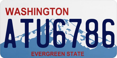 WA license plate ATU6786