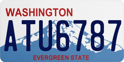 WA license plate ATU6787
