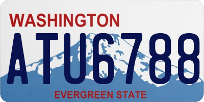 WA license plate ATU6788