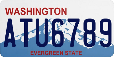 WA license plate ATU6789