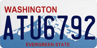 WA license plate ATU6792