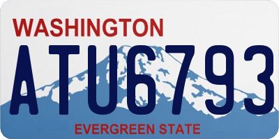 WA license plate ATU6793