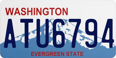 WA license plate ATU6794