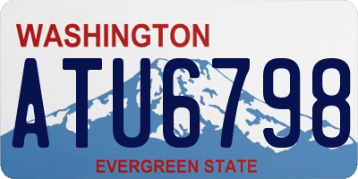 WA license plate ATU6798