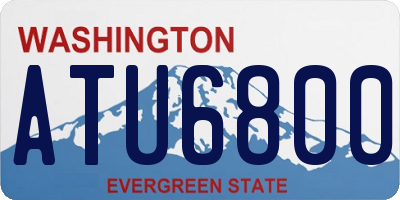 WA license plate ATU6800