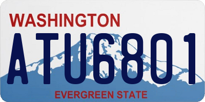 WA license plate ATU6801