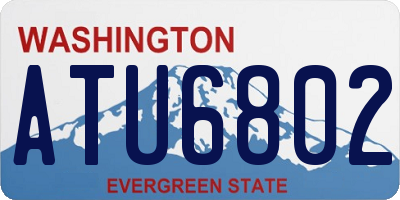 WA license plate ATU6802