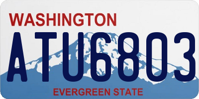 WA license plate ATU6803